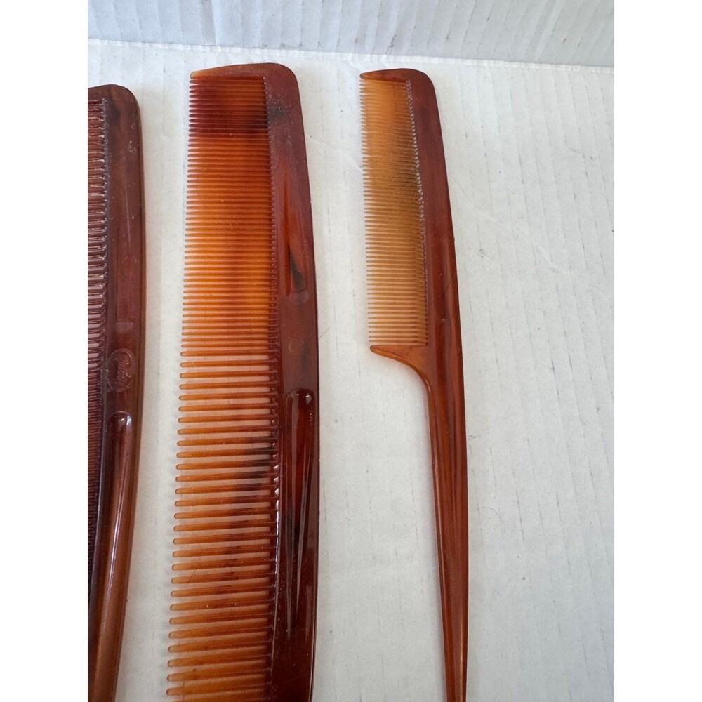 VTG Vintage 80s Goody Family 6 Pack Tortoise Unbreakable Combs Brushes 1982 - Picture 4 of 5
